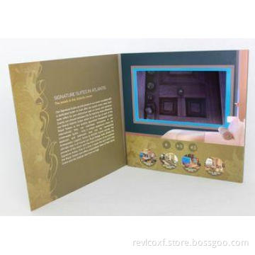 Rechargeable LCD modules Video Brochure Card for opening Ve